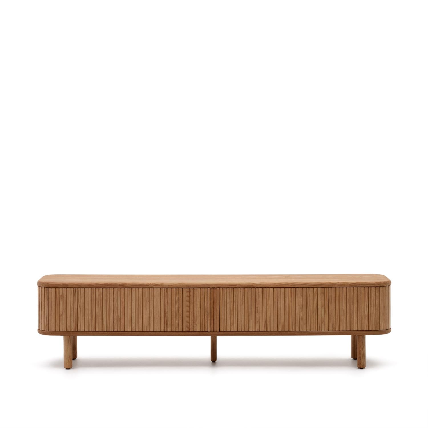 Mailen TV-Möbel 2 Türen in Eschenfurnier und natürlichem Finish 200 x 50 cm in Natur präsentiert im Onlineshop von KAQTU Design AG. Sideboard ist von Kave Home