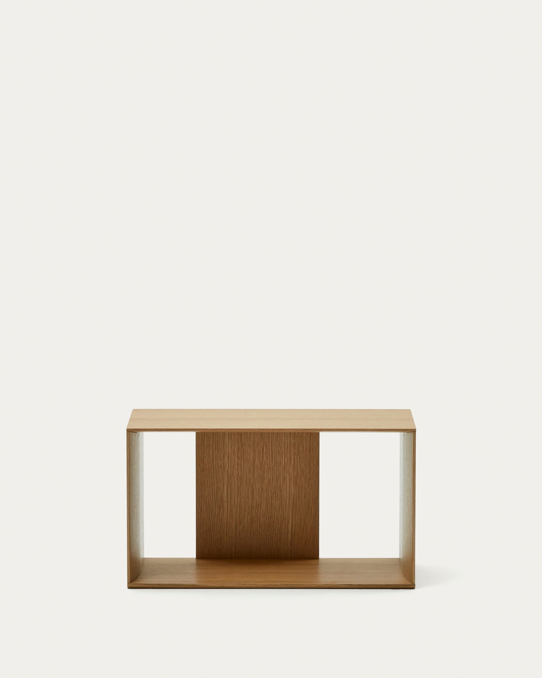 3D-Modell des Litto Regalmoduls aus Eichenfurnier, 67x38 cm, stilvoll, umweltfreundlich, ideal für Bücher & Deko.