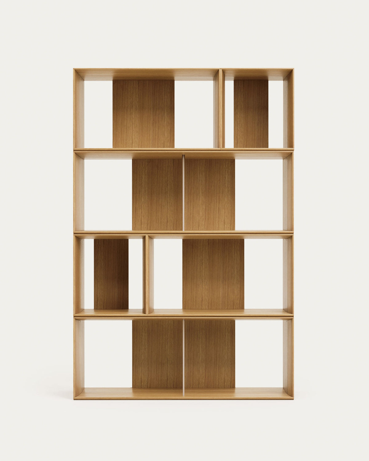Litto Set aus 6 modularen Regalen aus Eichenfurnier 101 x 152 cm in Natur präsentiert im Onlineshop von KAQTU Design AG. Regalsystem ist von Kave Home