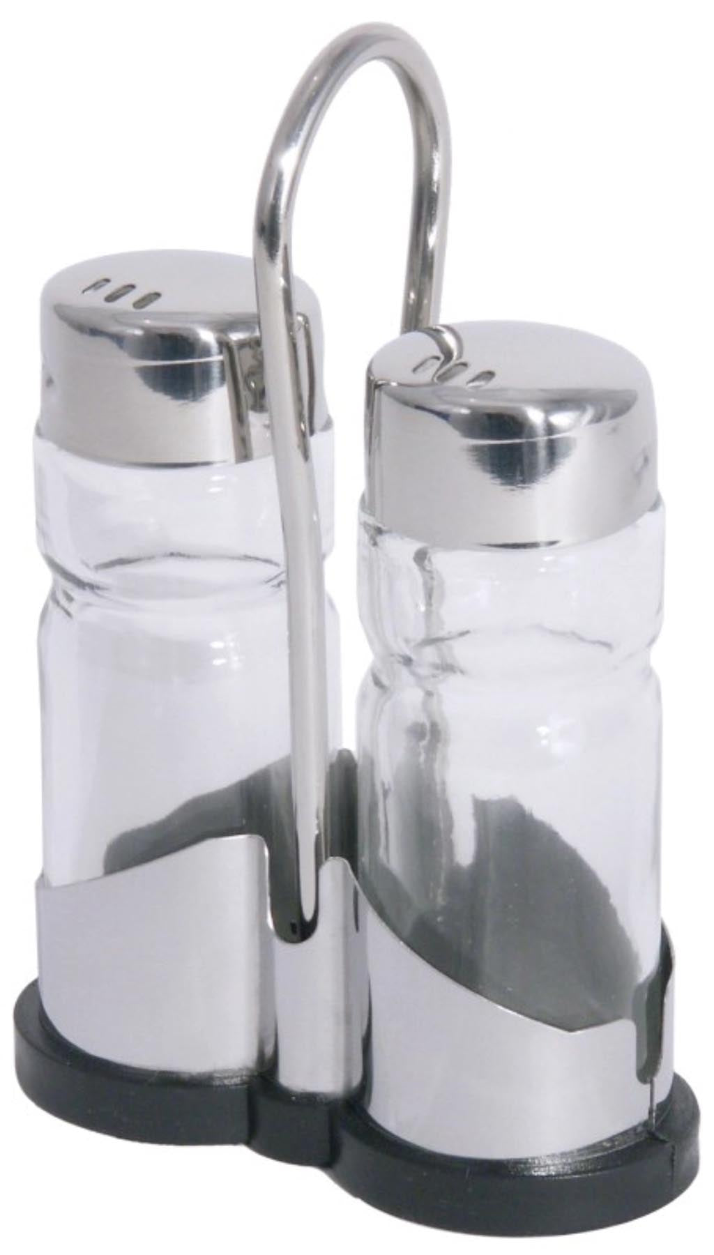 Menage Salz u. Pfeffer 2tlg. 18/0 8x3.5x12cm in Silber präsentiert im Onlineshop von KAQTU Design AG. Küchenhelfer ist von Contacto