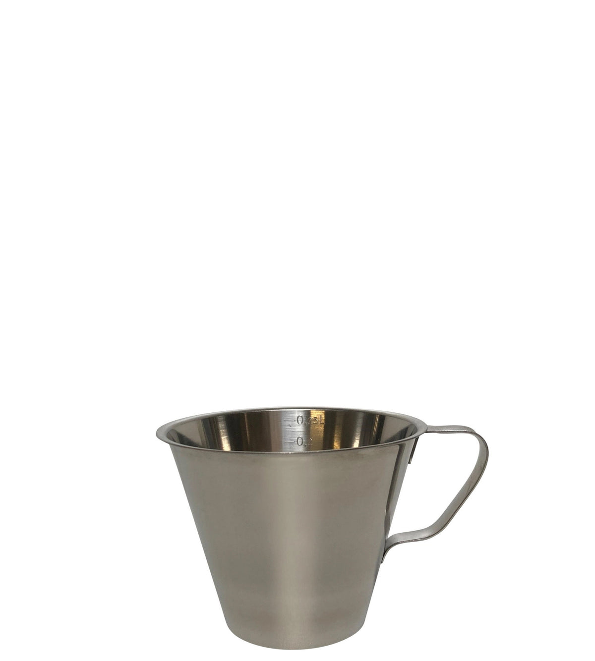 Messbecher 0.25lt Griff geschlossen D10cm H7cm lt/cup in Silber präsentiert im Onlineshop von KAQTU Design AG. Küchenhelfer ist von DaloLindén