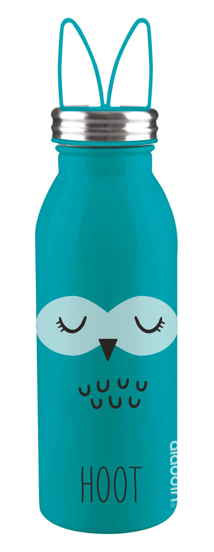 Zoo Edelstahl Vakuum Flasche Eule, 0.45 l in Blau präsentiert im Onlineshop von KAQTU Design AG. Thermosflasche ist von Aladdin