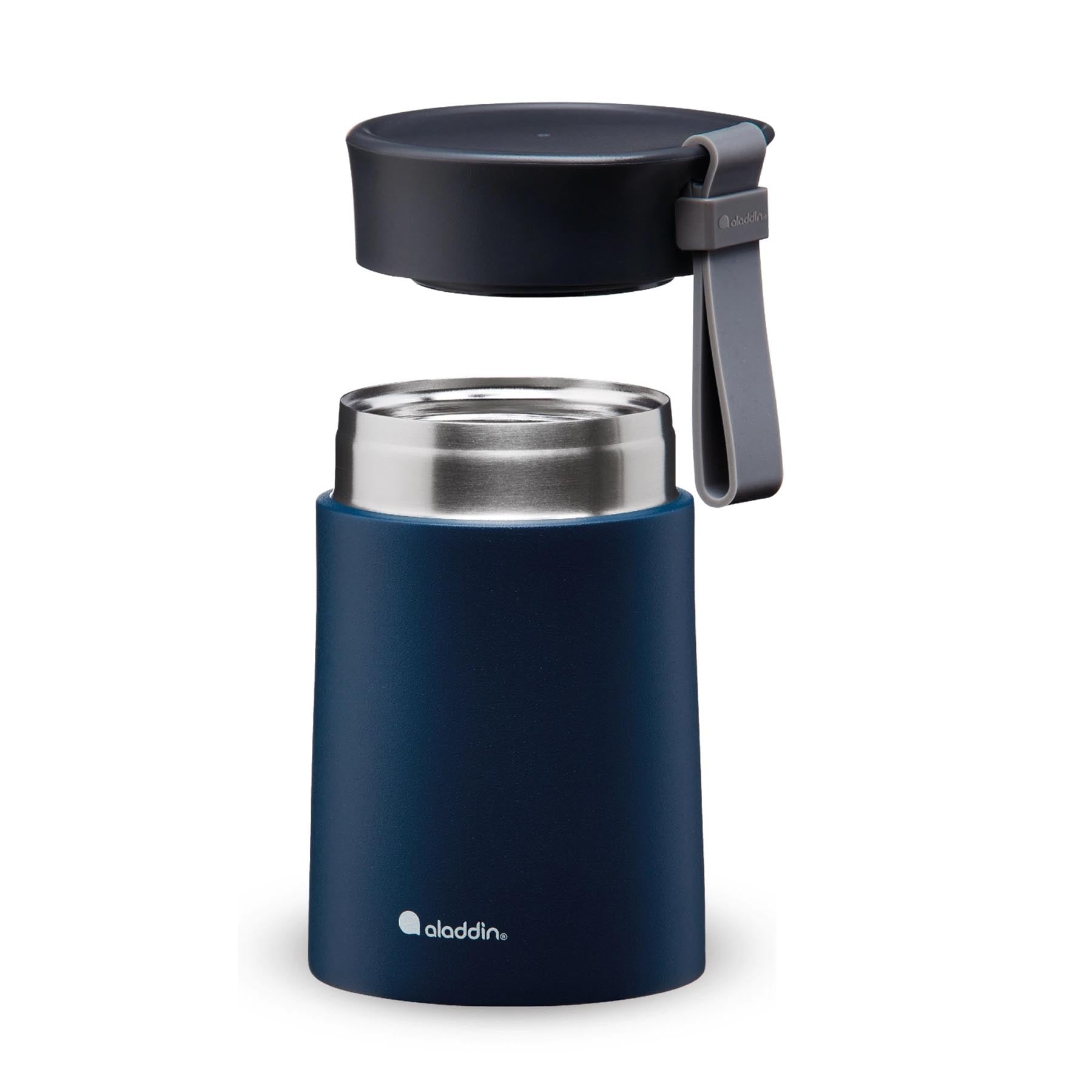 Elegante Bistro Thermavac Lunchbox aus Edelstahl in tiefem Navyblau, ideal für unterwegs und perfekt für frische Mahlzeiten.