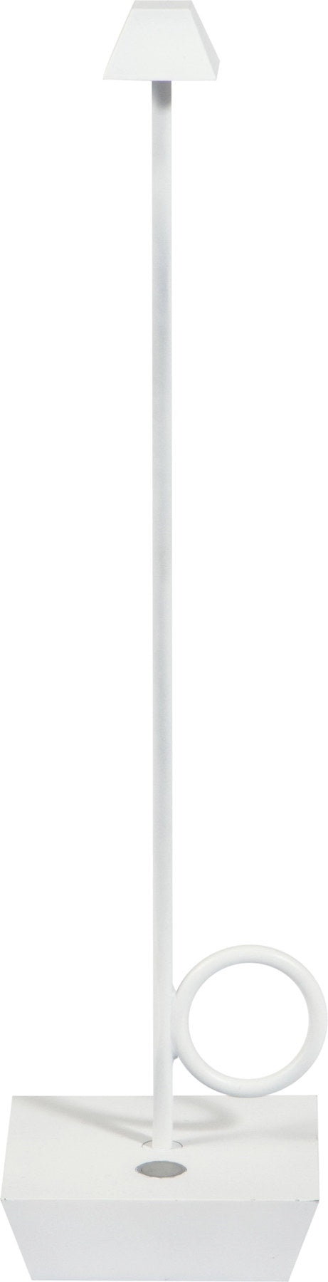 Broggi Bugia Lampe wiederaufladbar, weiss 8x8cm H32cm in Weiss präsentiert im Onlineshop von KAQTU Design AG. Tischleuchte ist von Abert