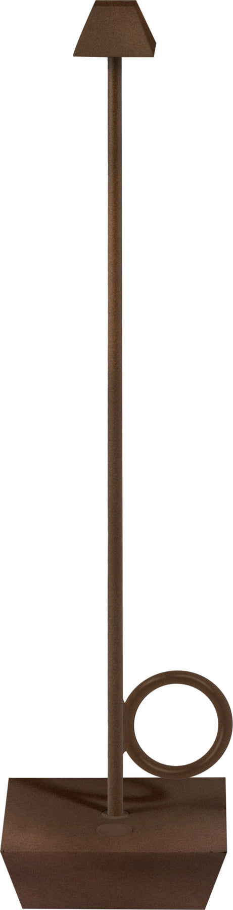 Broggi Bugia Lampe wiederaufladbar, rost 8x8cm H32cm in Rot präsentiert im Onlineshop von KAQTU Design AG. Tischleuchte ist von Abert