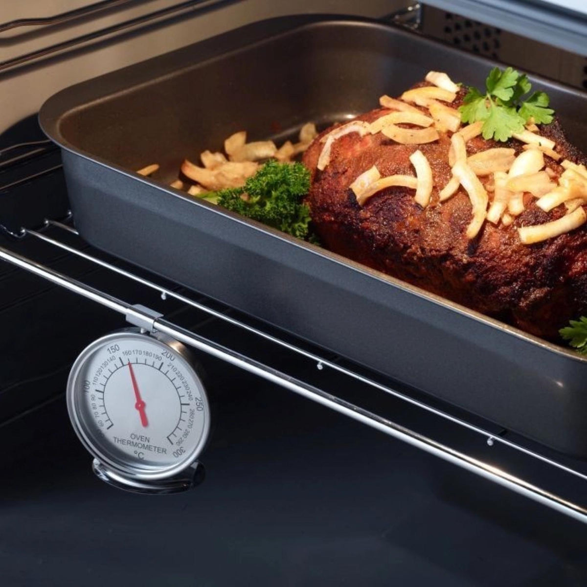 Ofenthermometer mechanisch in Silber präsentiert im Onlineshop von KAQTU Design AG. Thermometer ist von Westmark