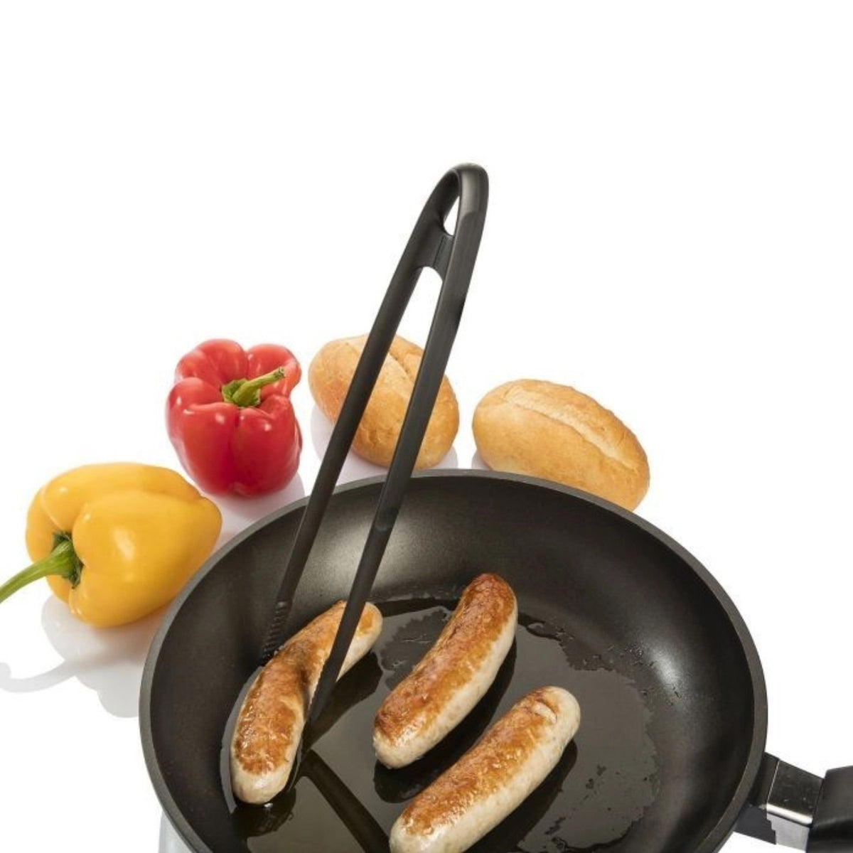 Brat- und Servierpinzette Gentle, 29x5x1.6cm in Schwarz präsentiert im Onlineshop von KAQTU Design AG. Küchenhelfer ist von Westmark