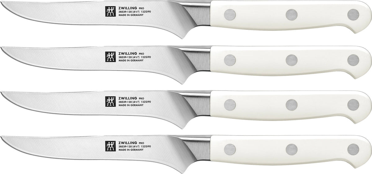 Pro le blanc Steakmesserset 4tlg. in Weiss präsentiert im Onlineshop von KAQTU Design AG. Küchenmesser ist von Zwilling Kitchen