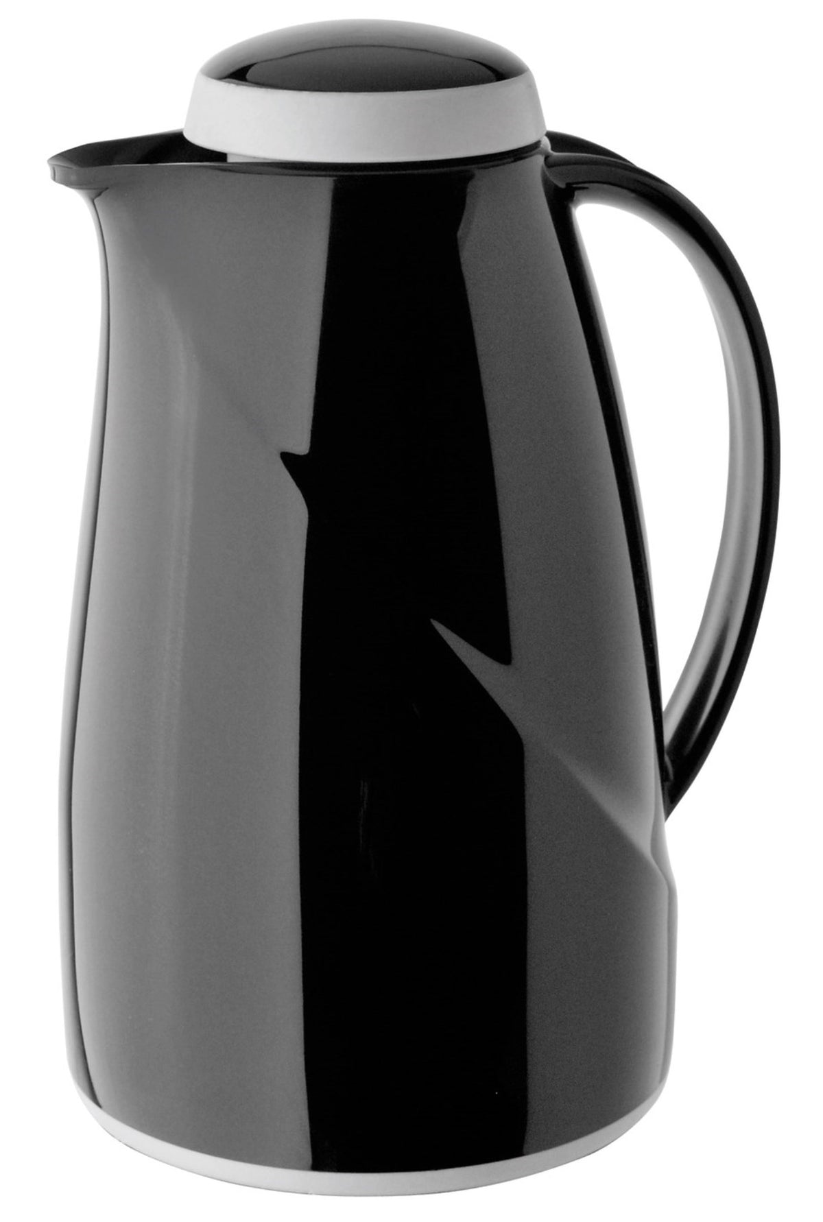 Isolierkanne Wave 1.5L Schwarz, spülmaschinengeeignet in Schwarz präsentiert im Onlineshop von KAQTU Design AG. Trinkflasche ist von Helios