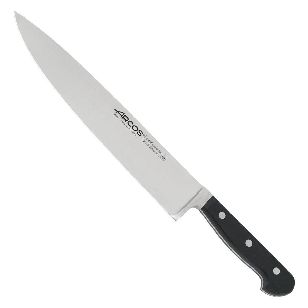 Clasica Kochmesser geschmiedet Klinge 26cm in Schwarz präsentiert im Onlineshop von KAQTU Design AG. Küchenmesser ist von Arcos