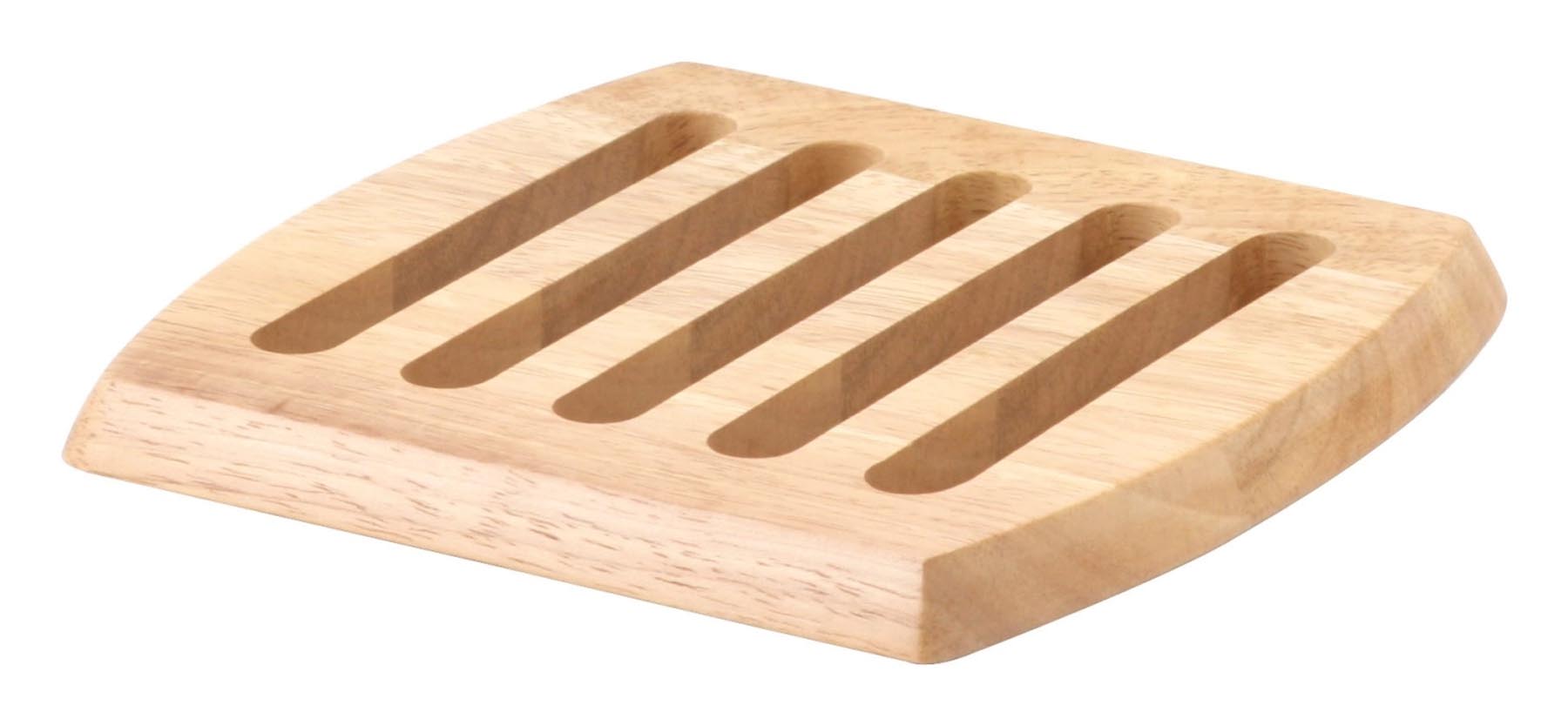 Gummibaum Untersetzer quadratisch, 20x20x1.5 cm in Braun präsentiert im Onlineshop von KAQTU Design AG. Kochbesteck ist von Continenta