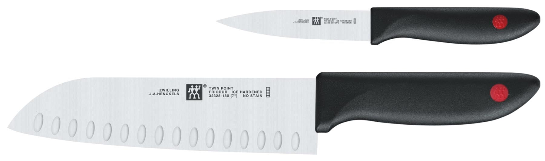 2tlg. Twin Point Messerset in Schwarz präsentiert im Onlineshop von KAQTU Design AG. Küchenmesser ist von Zwilling