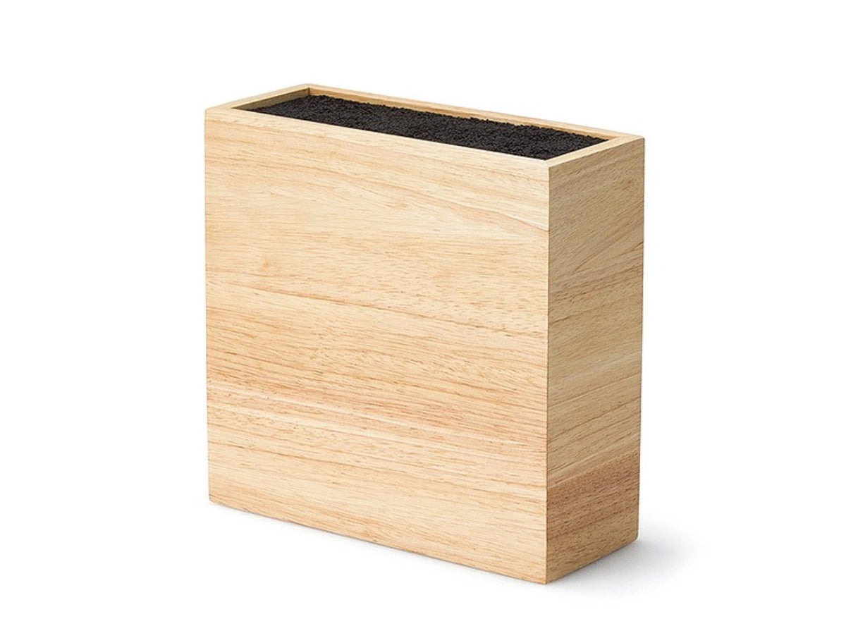 Gummibaum Messerblock m.flexiblem Einsatz, 21,5x22x8,5cm in Braun präsentiert im Onlineshop von KAQTU Design AG. Messerblock ist von Continenta