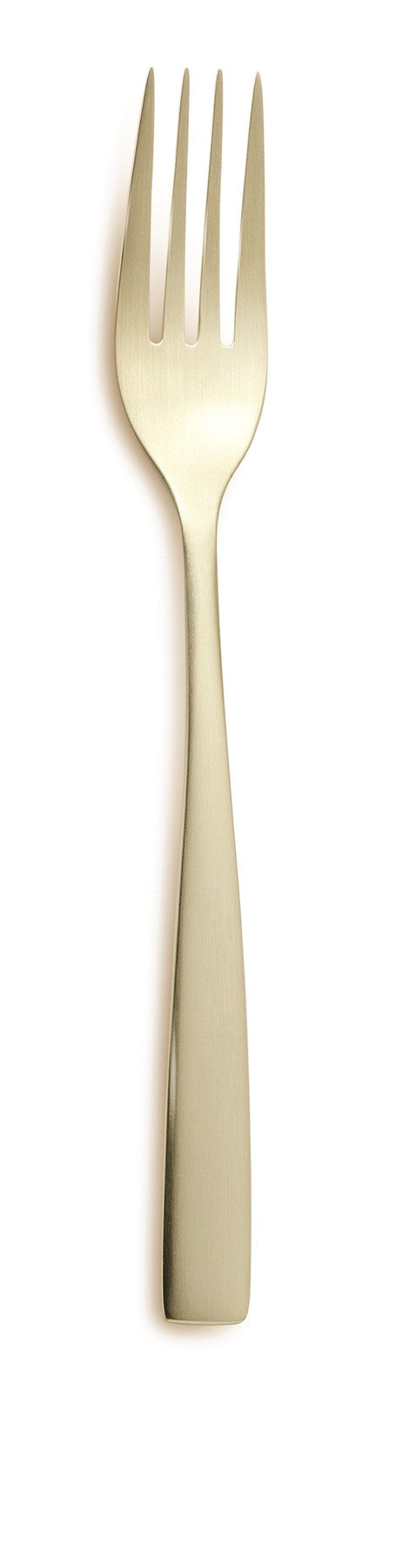 Barcelona Tafelgabel 18/0 Champagne matt in Gold präsentiert im Onlineshop von KAQTU Design AG. Besteck ist von Comas