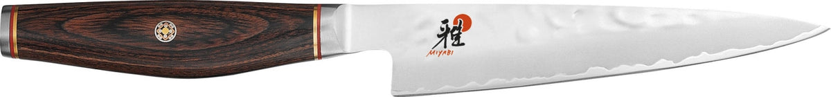 MIYABI 6000MCT Shotoh, 130mm in Braun präsentiert im Onlineshop von KAQTU Design AG. Damastmesser ist von Miyabi