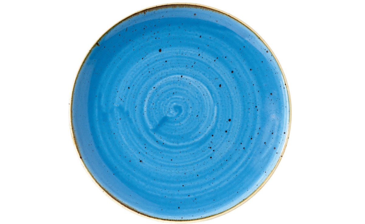 Stonecast Cornflower Blue Coupe Teller flach 16.5cm in Blau präsentiert im Onlineshop von KAQTU Design AG. Teller ist von Churchill