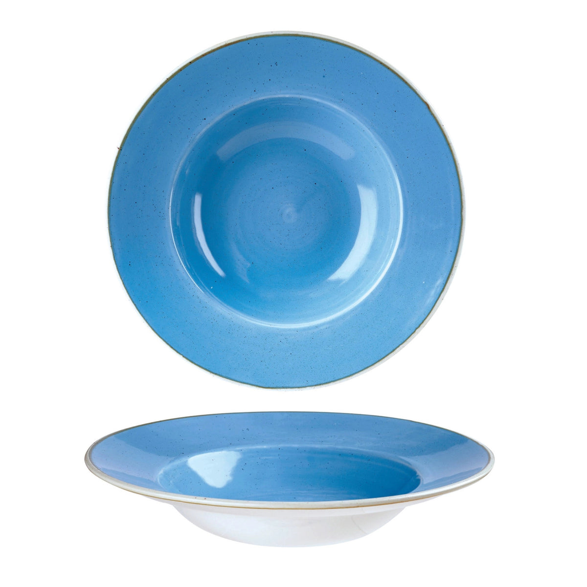 Stonecast Cornflower Blue Teller tief Fahne 28cm in Blau präsentiert im Onlineshop von KAQTU Design AG. Teller ist von Churchill