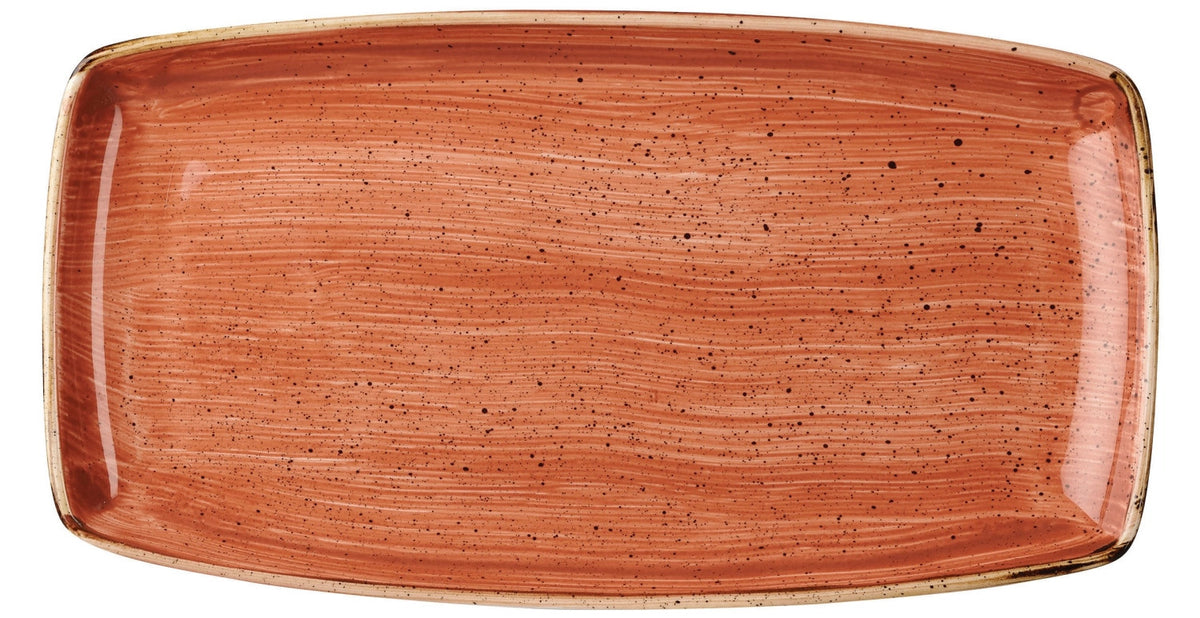 Stonecast Spiced Orange Platte rechteckig 35x18.5cm in Orange präsentiert im Onlineshop von KAQTU Design AG. Platte ist von Churchill