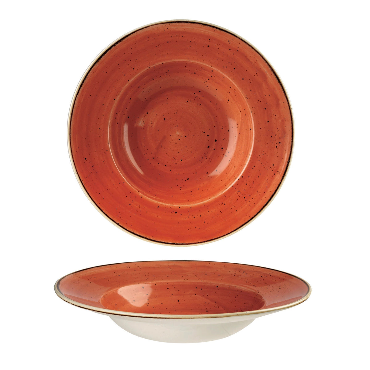 Stonecast Spiced Orange Teller tief Fahne 28cm in Orange präsentiert im Onlineshop von KAQTU Design AG. Teller ist von Churchill