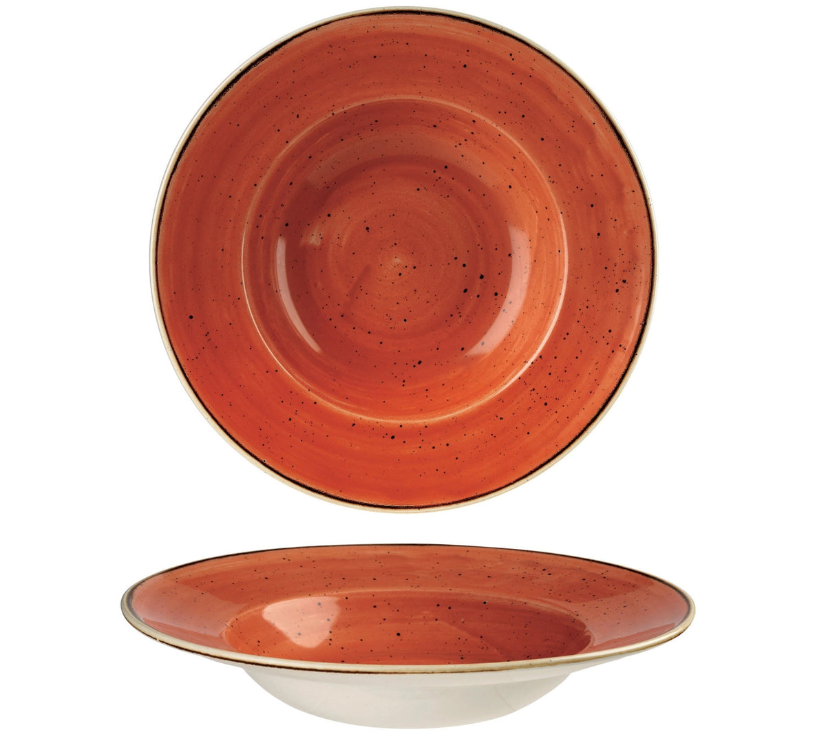 Stonecast Spiced Orange Teller tief Fahne 24cm in Orange präsentiert im Onlineshop von KAQTU Design AG. Teller ist von Churchill