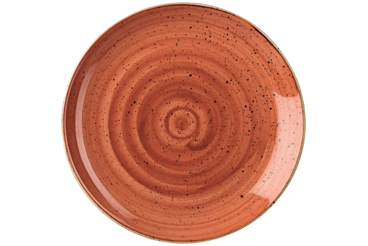 Stonecast Spiced Orange Coupe Teller flach 32.4cm in Orange präsentiert im Onlineshop von KAQTU Design AG. Teller ist von Churchill