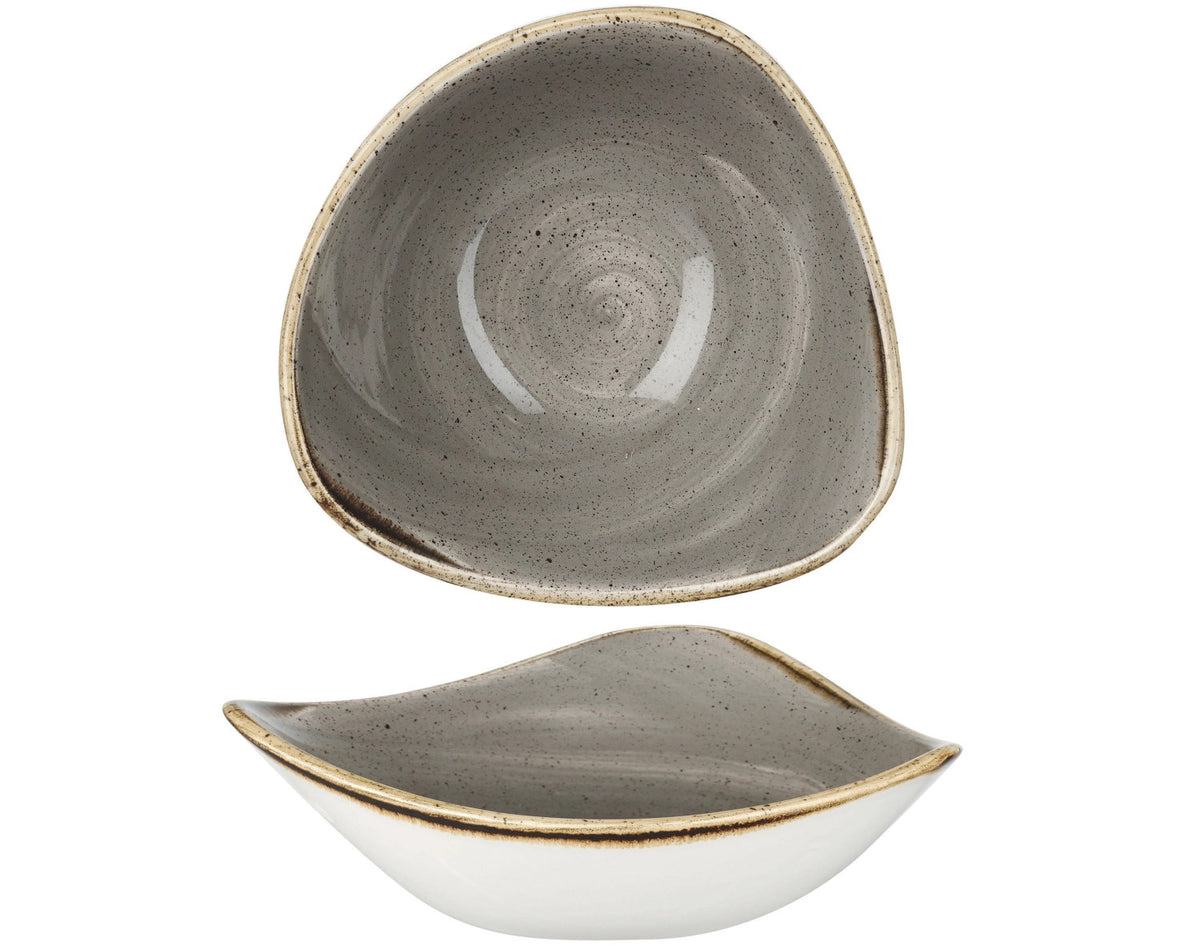 Stonecast Peppercorn Grey Triangel Schüssel 15.3cm, 26cl in Silber präsentiert im Onlineshop von KAQTU Design AG. Teller ist von Churchill