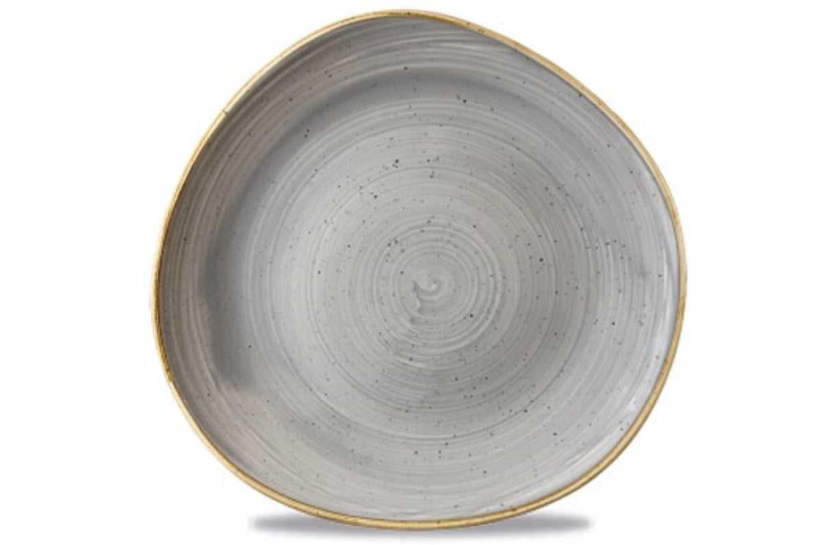 Stonecast Peppercorn Grey Organic Teller flach 28.6cm in Silber präsentiert im Onlineshop von KAQTU Design AG. Teller ist von Churchill