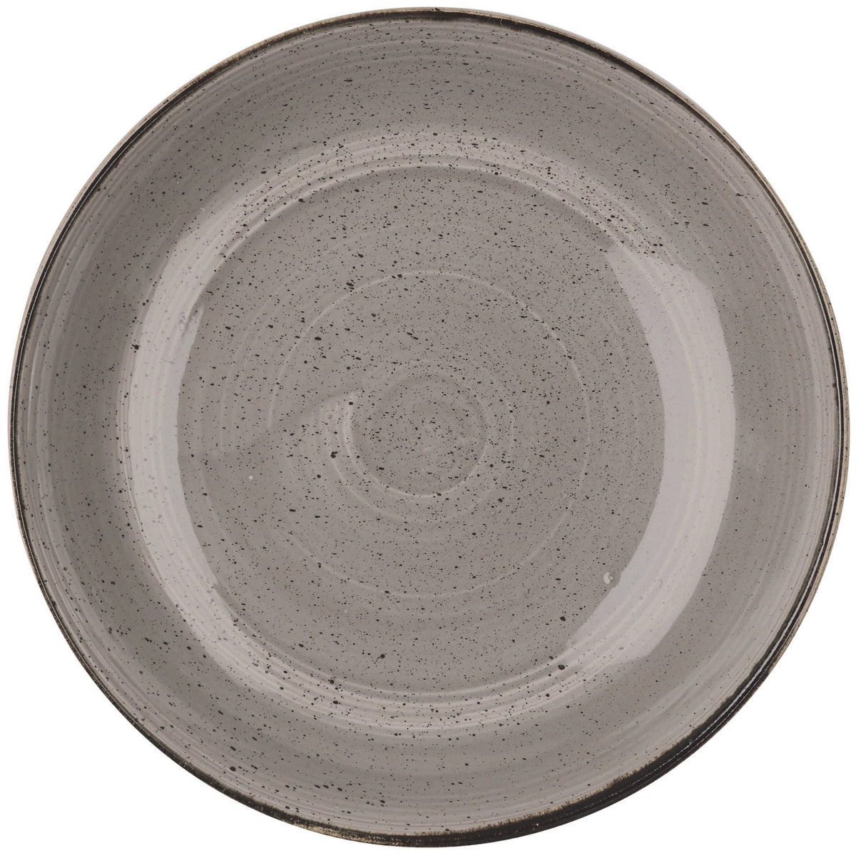 Stonecast Peppercorn Grey Coupe Teller tief 31cm in Silber präsentiert im Onlineshop von KAQTU Design AG. Teller ist von Churchill