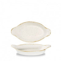 Stonecast Barley White Schale oval mit Griffen 23.2x12.5cm
