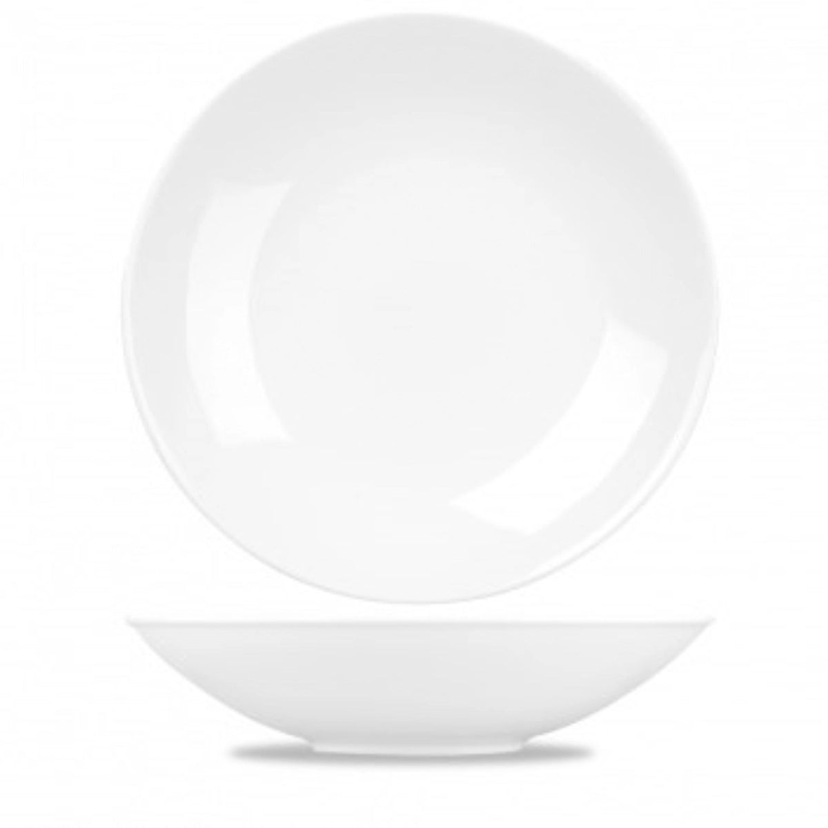 Stonecast Hints Barley White Coupe Teller tief 38.5cm in Weiss präsentiert im Onlineshop von KAQTU Design AG. Teller ist von Churchill