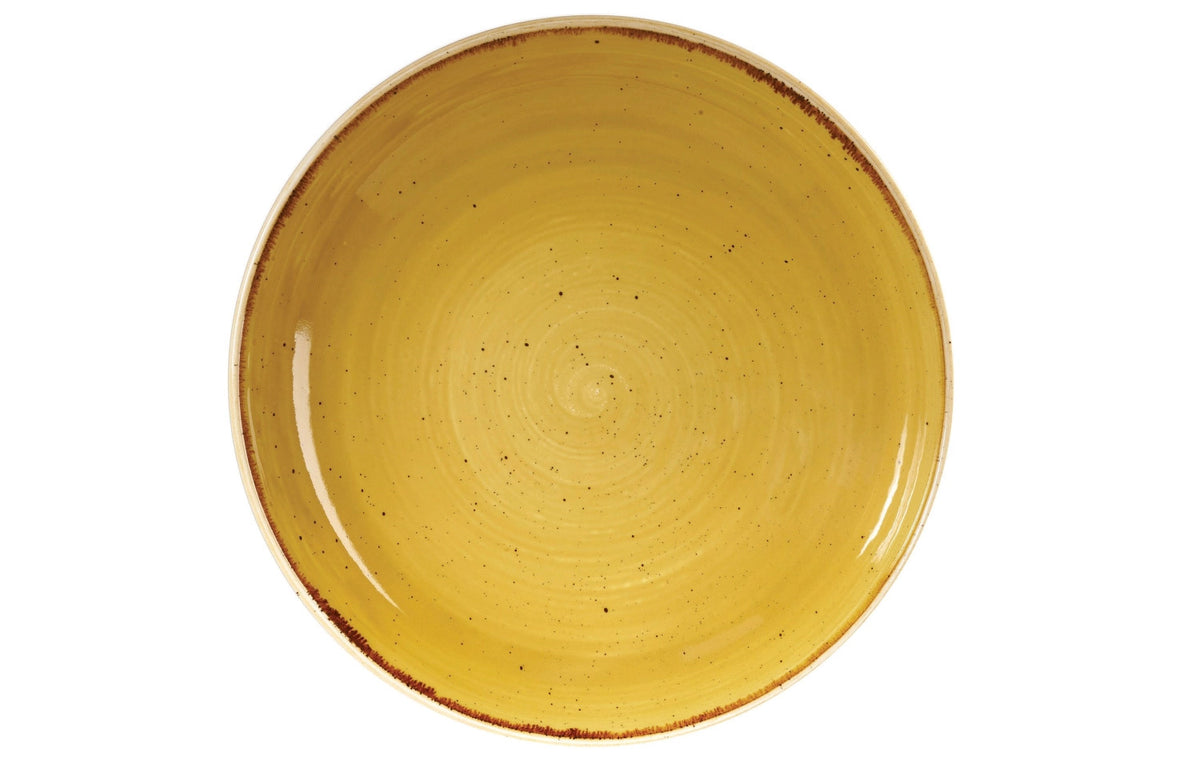 Stonecast Mustard Yellow Coupe Teller tief 24.8cm in Gelb präsentiert im Onlineshop von KAQTU Design AG. Teller ist von Churchill