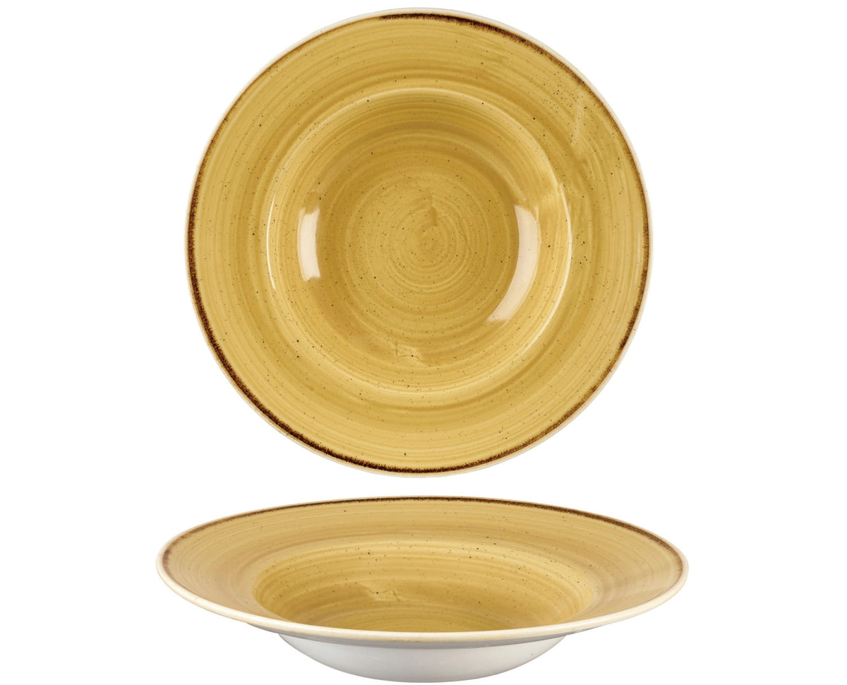 Stonecast Mustard Yellow Teller tief Fahne 28cm in Gelb präsentiert im Onlineshop von KAQTU Design AG. Teller ist von Churchill