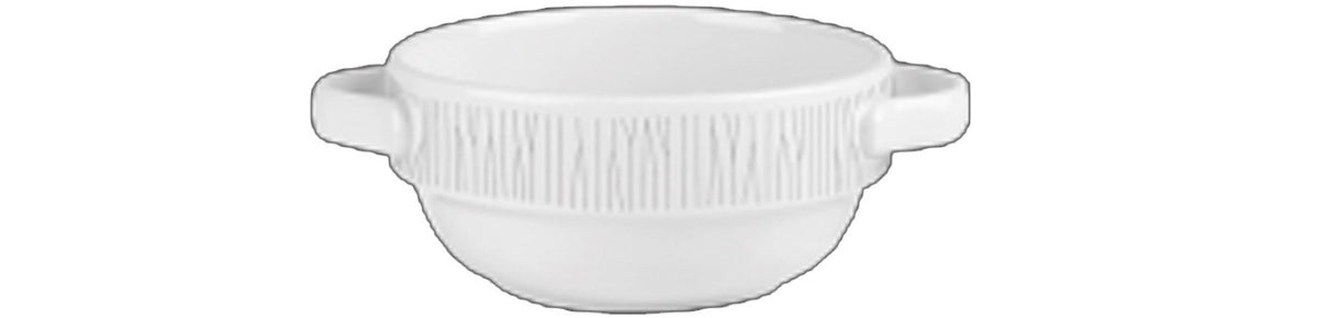 Bamboo White Suppentasse 37.7cl, stapelbar in Weiss präsentiert im Onlineshop von KAQTU Design AG. Tasse ist von Churchill