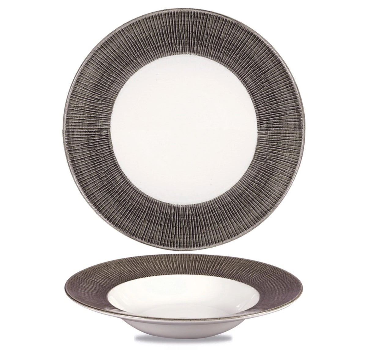 Bamboo Dusk Teller tief Fahne breit 28cm in Braun präsentiert im Onlineshop von KAQTU Design AG. Teller ist von Churchill