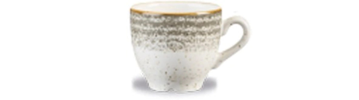 S.P. Homespun Stone Grey Espressotasse 10cl in Silber präsentiert im Onlineshop von KAQTU Design AG. Espressotassen ist von Churchill