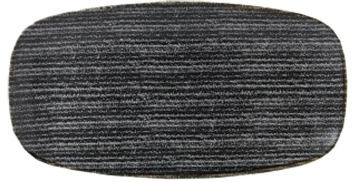 S.P. Homespun Charcoal Black Platte rechteckig 35.5x18.9cm in Schwarz präsentiert im Onlineshop von KAQTU Design AG. Platte ist von Churchill