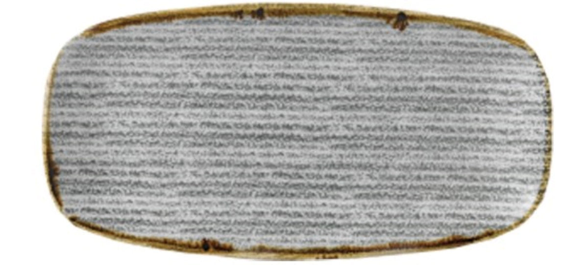 S.P. Homespun Stone Grey Platte rechteckig 29.8x15.3cm in Silber präsentiert im Onlineshop von KAQTU Design AG. Platte ist von Churchill