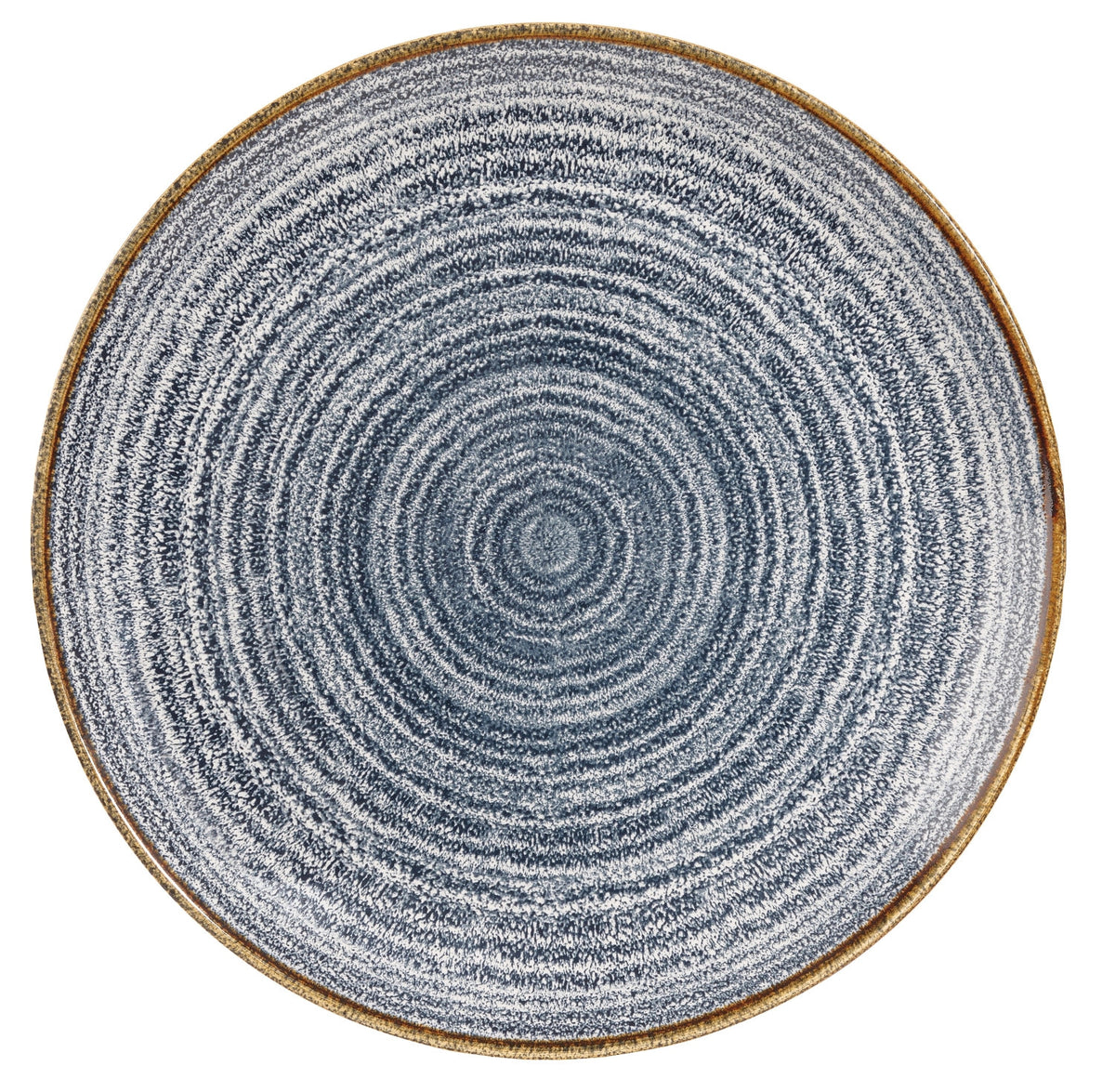 S.P. Homespun Slate Blue Coupe Teller flach 28.8cm in Blau präsentiert im Onlineshop von KAQTU Design AG. Teller ist von Churchill