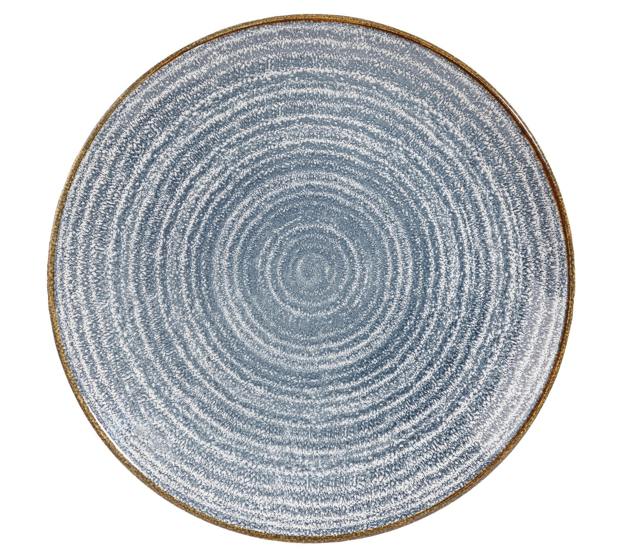 S.P. Homespun Slate Blue Coupe Teller flach 26cm in Blau präsentiert im Onlineshop von KAQTU Design AG. Teller ist von Churchill