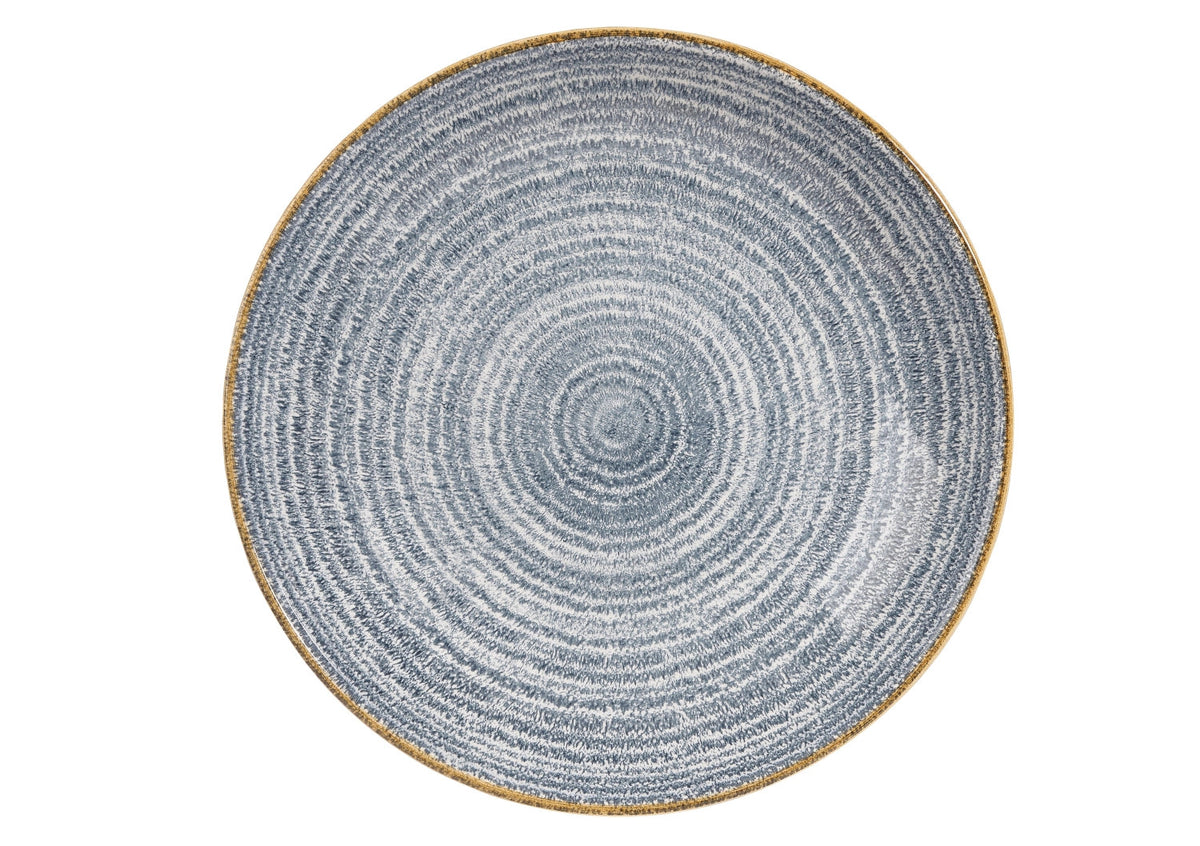 S.P. Homespun Slate Blue Coupe Teller tief 24.8cm in Blau präsentiert im Onlineshop von KAQTU Design AG. Teller ist von Churchill
