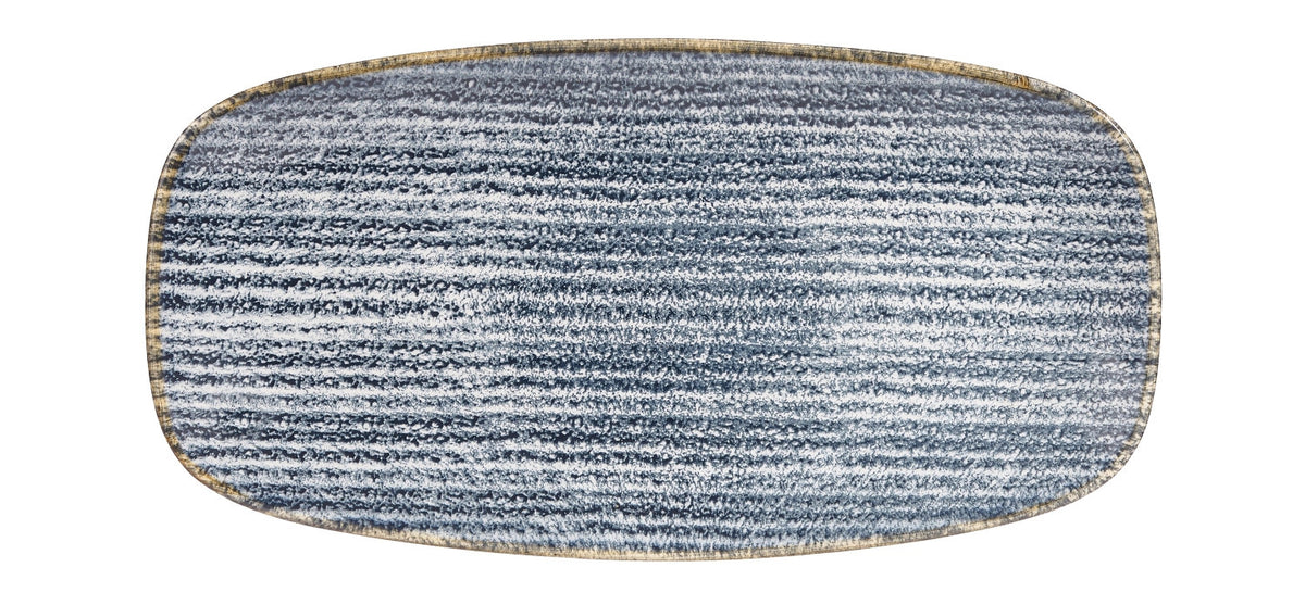 S.P. Homespun Slate Blue Platte rechteckig 29.8x15.3cm in Blau präsentiert im Onlineshop von KAQTU Design AG. Platte ist von Churchill