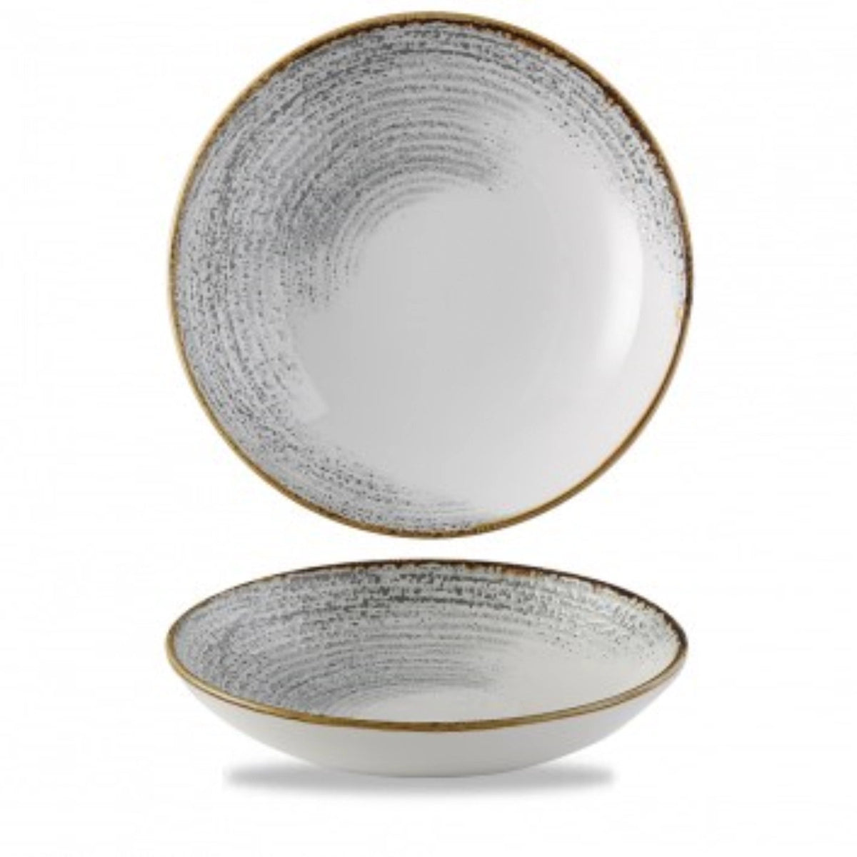 S.P. Homespun Accents Jasper Grey Coupe Teller tief 24.8cm in Silber präsentiert im Onlineshop von KAQTU Design AG. Teller ist von Churchill
