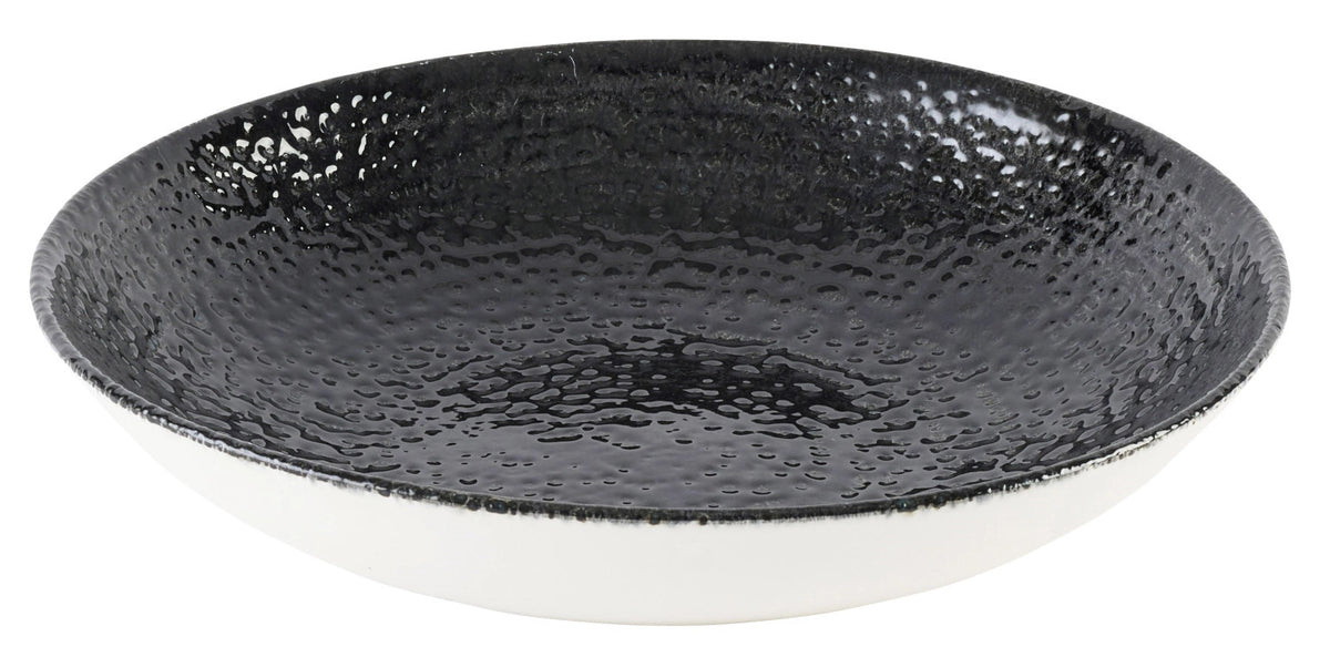 S.P. Homespun Chroma Black Coupe Teller tief 18.2cm in Schwarz präsentiert im Onlineshop von KAQTU Design AG. Teller ist von Churchill