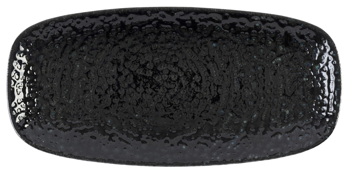 S.P. Homespun Chroma Black Chefs Platte 20X12.1cm in Schwarz präsentiert im Onlineshop von KAQTU Design AG. Platte ist von Churchill