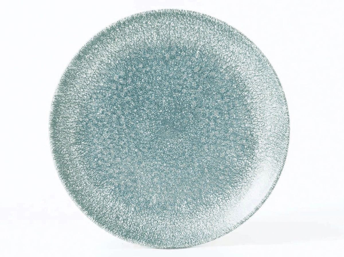 S.P. Raku Topaz Blue Coupe Teller flach 16.5cm in Blau präsentiert im Onlineshop von KAQTU Design AG. Teller ist von Churchill