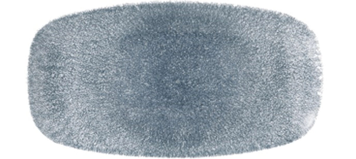 S.P. Raku Topaz Blue Platte rechteckig 29.8x15.3cm in Blau präsentiert im Onlineshop von KAQTU Design AG. Platte ist von Churchill