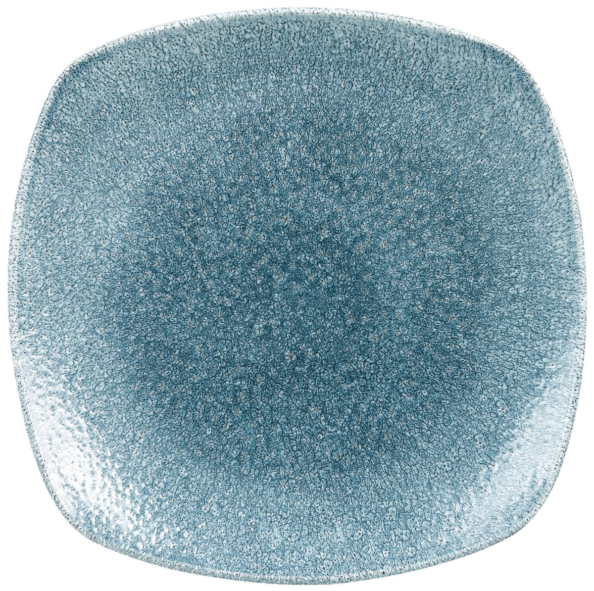 S.P. Raku Topaz Blue Teller quadratisch flach 21.5cm in Blau präsentiert im Onlineshop von KAQTU Design AG. Teller ist von Churchill
