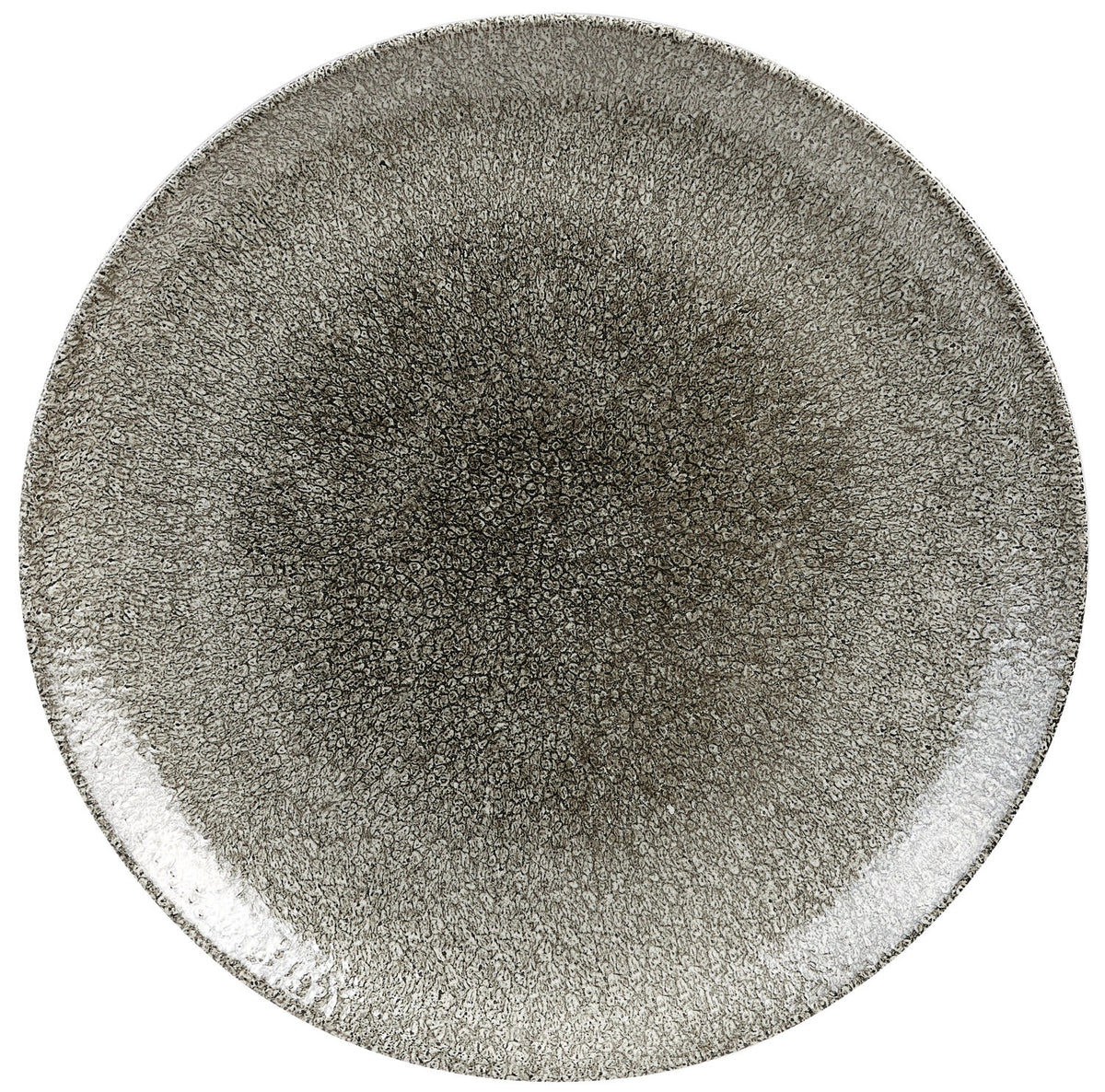 S.P. Raku Quartz Black Coupe Teller flach 28.8cm in Schwarz präsentiert im Onlineshop von KAQTU Design AG. Teller ist von Churchill