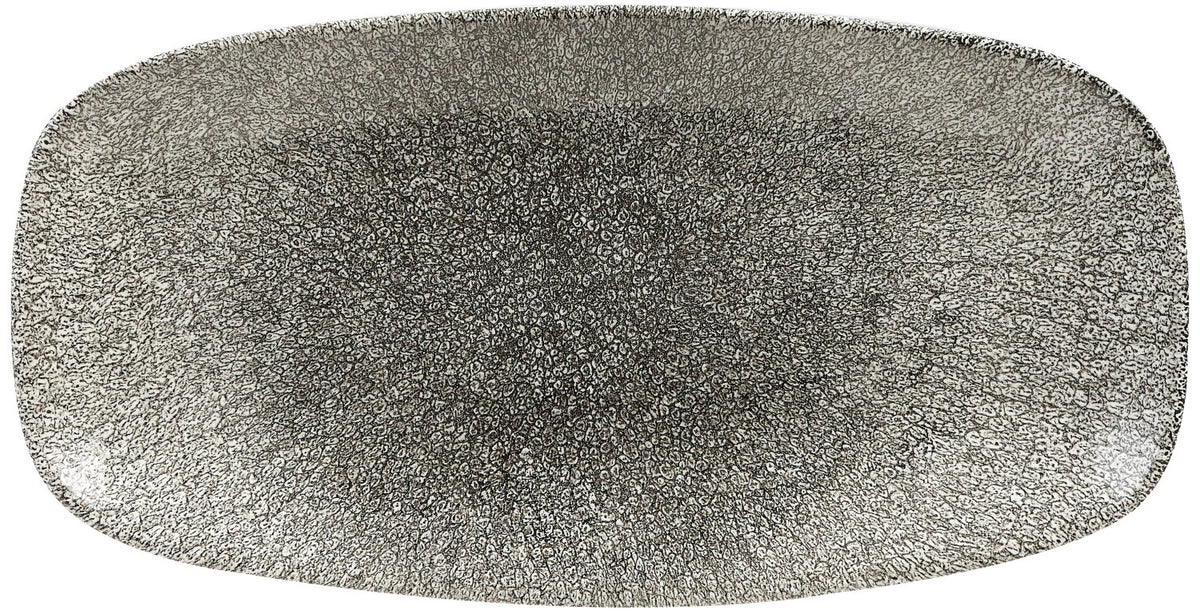 S.P. Raku Quartz Black Platte recht. 29.8x15.3cm in Schwarz präsentiert im Onlineshop von KAQTU Design AG. Platte ist von Churchill