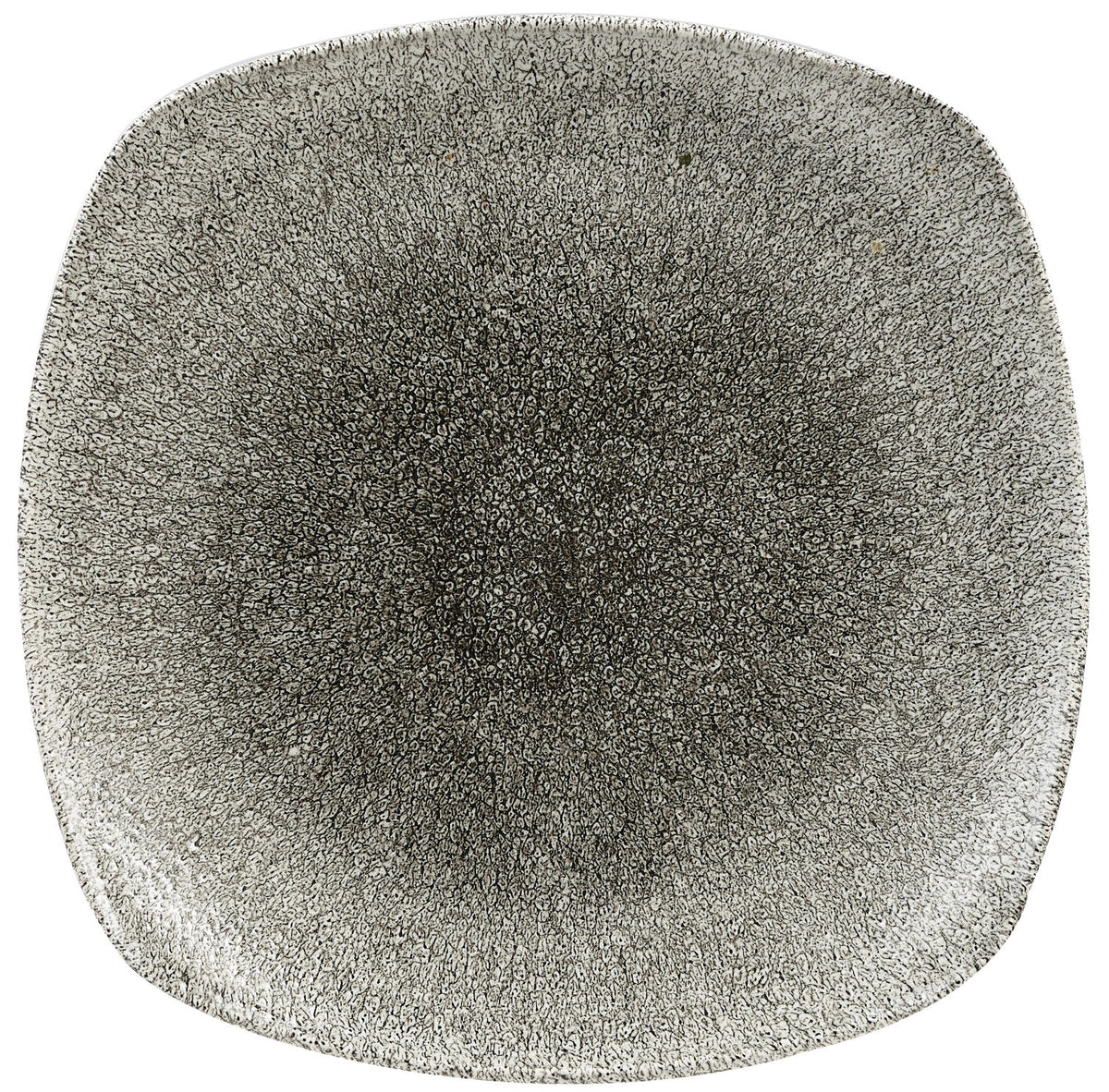 S.P. Raku Quartz Black Teller quadr. flach 25.2cm in Schwarz präsentiert im Onlineshop von KAQTU Design AG. Teller ist von Churchill